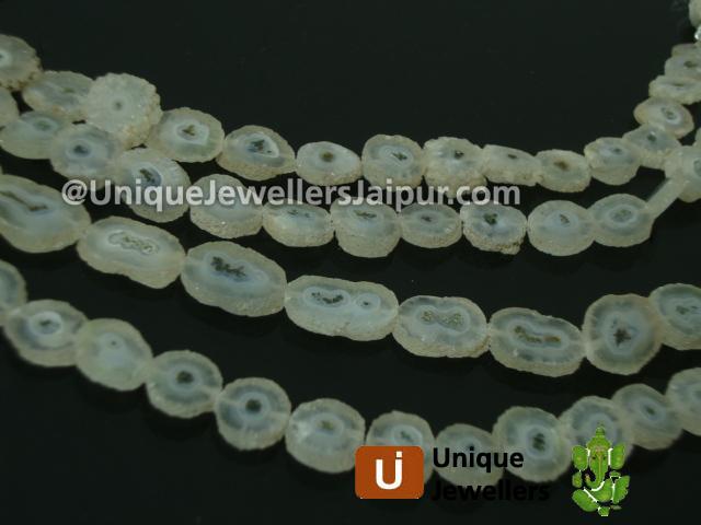 Solar Quartz Plain Amoeba Beads